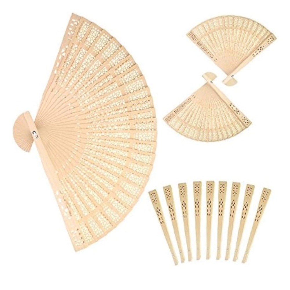 Tan Hand Fans (21 count) - Picture 3 of 3